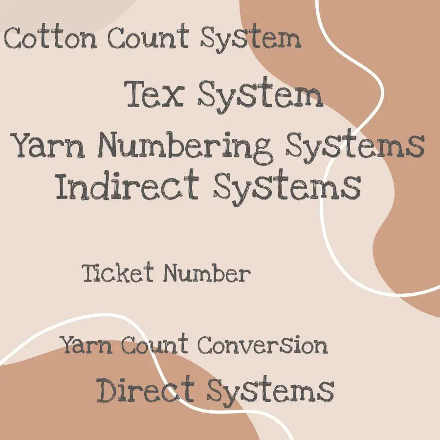 types of yarn numbering system