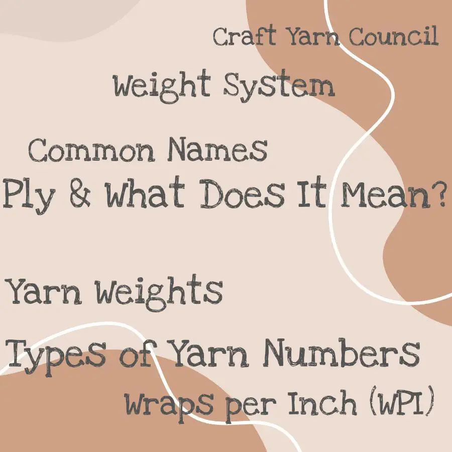 types of yarn numbers