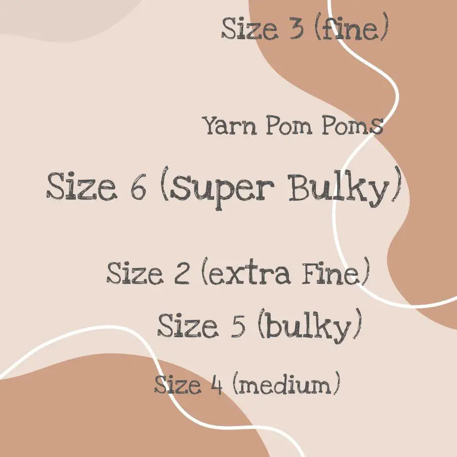 types of yarn pom poms