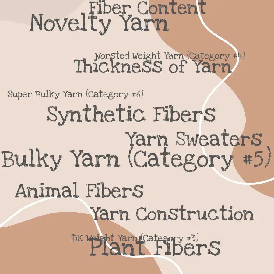 types of yarn sweaters