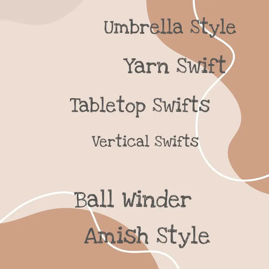 types of yarn swifts
