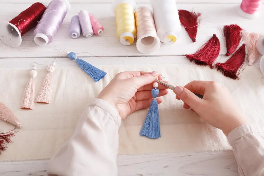 Attaching Your Yarn Tassel to Earring Hooks