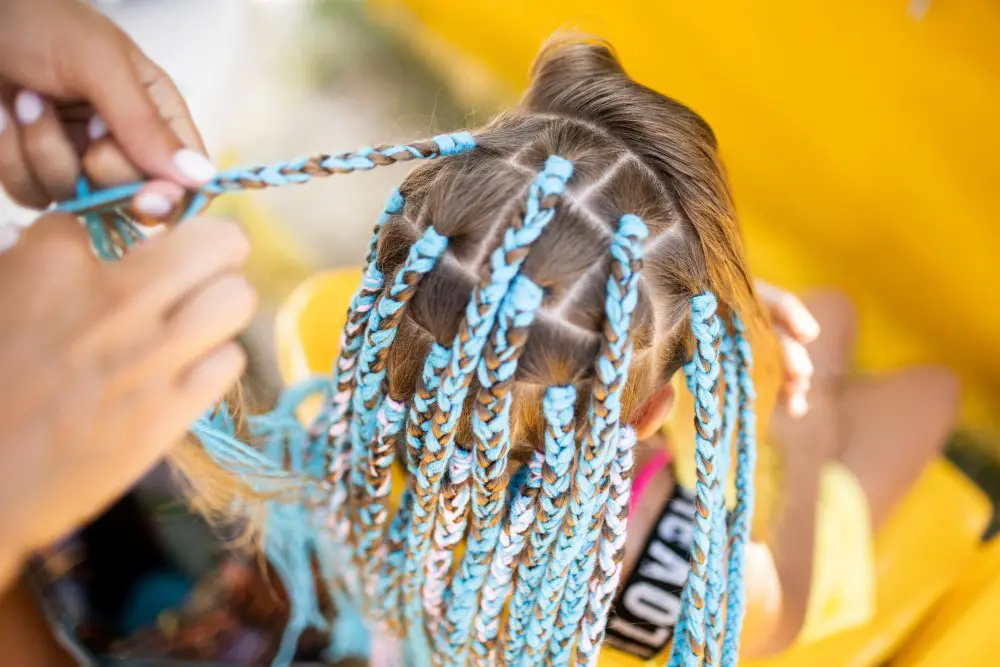 Braiding the Yarn Into Your Hair Step-by-Step Process