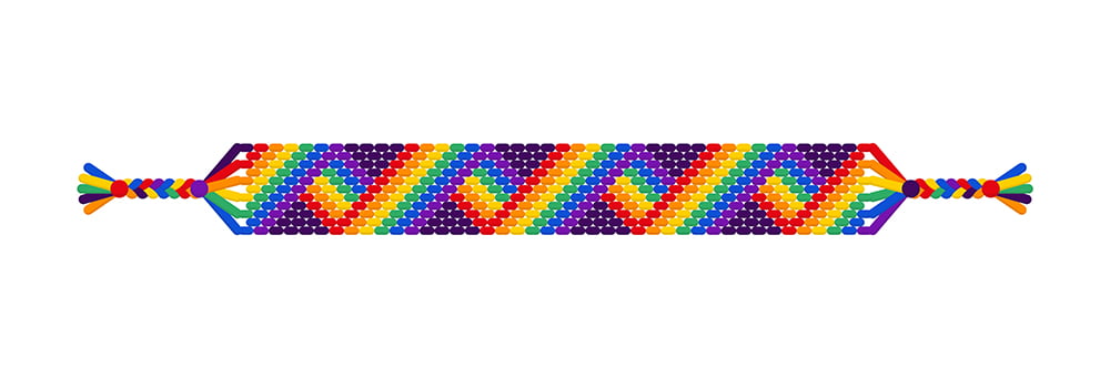 Chevron Pattern Bracelet Yarn