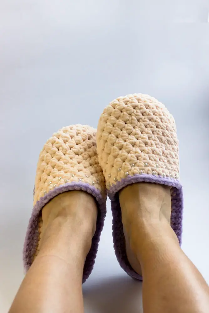 Chunky Yarn Crochet Slippers