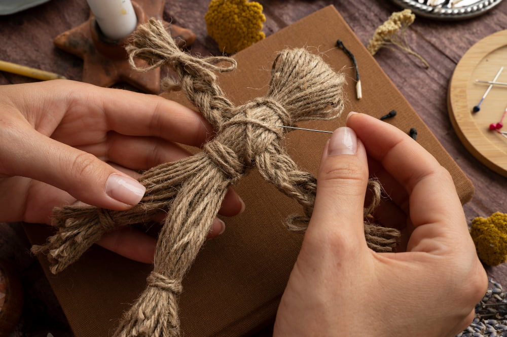 Construction of Yarn Voodoo Doll
