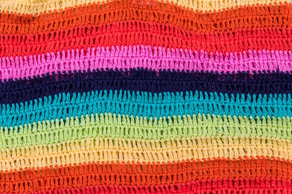 Crochet Blanket With Yarn Scraps