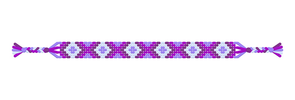 Diamond Pattern bracelet yarn