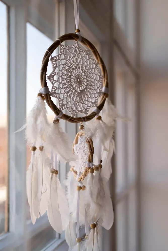 Dream Catcher hanging near window