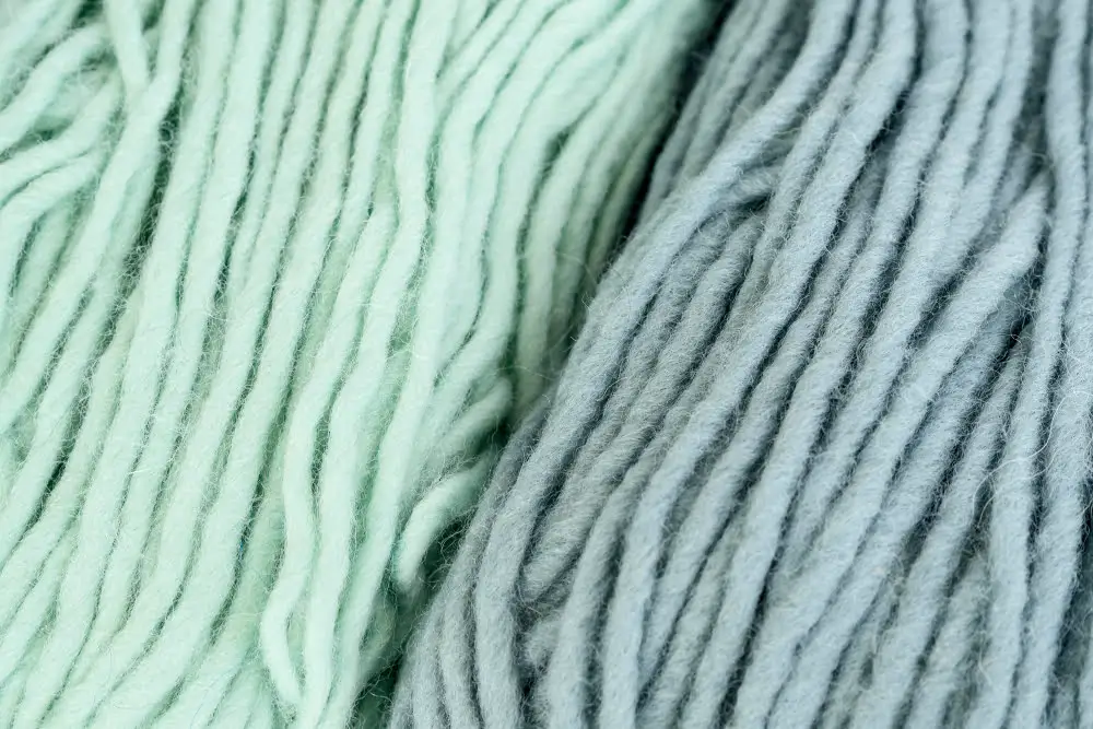 Flat lay of yarn untangled