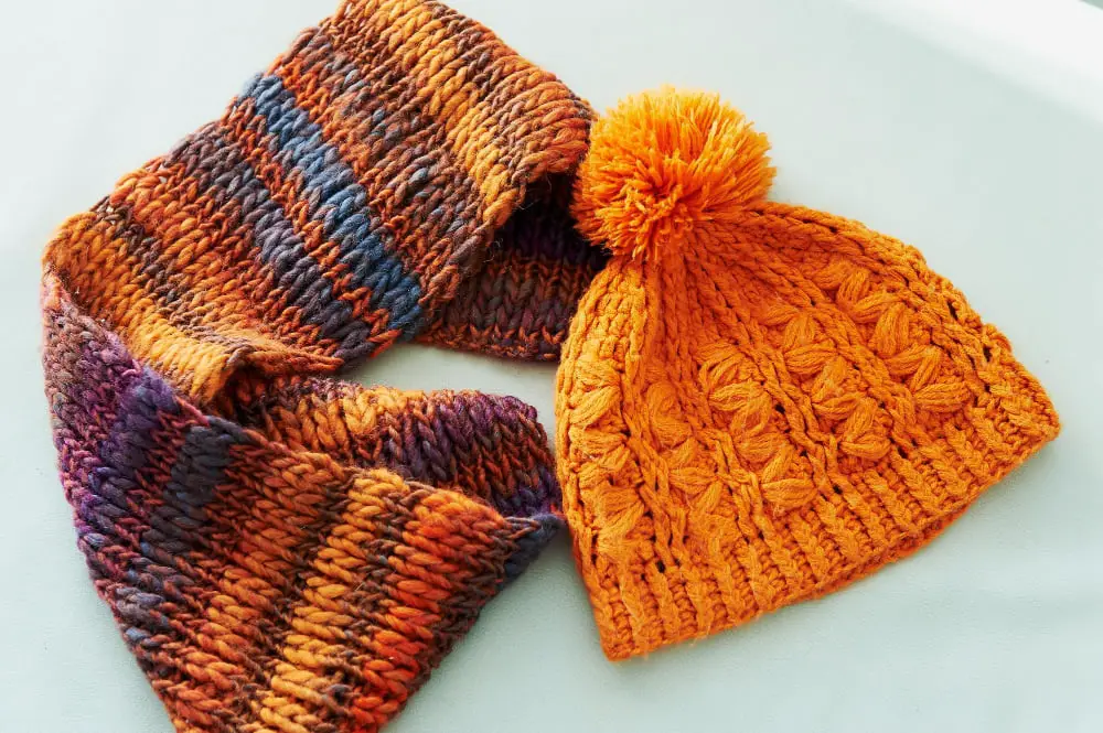 Knitted Scarf and Hat