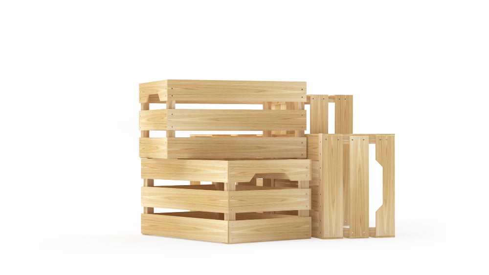 Stacking Wooden Crates for Yarn Storage