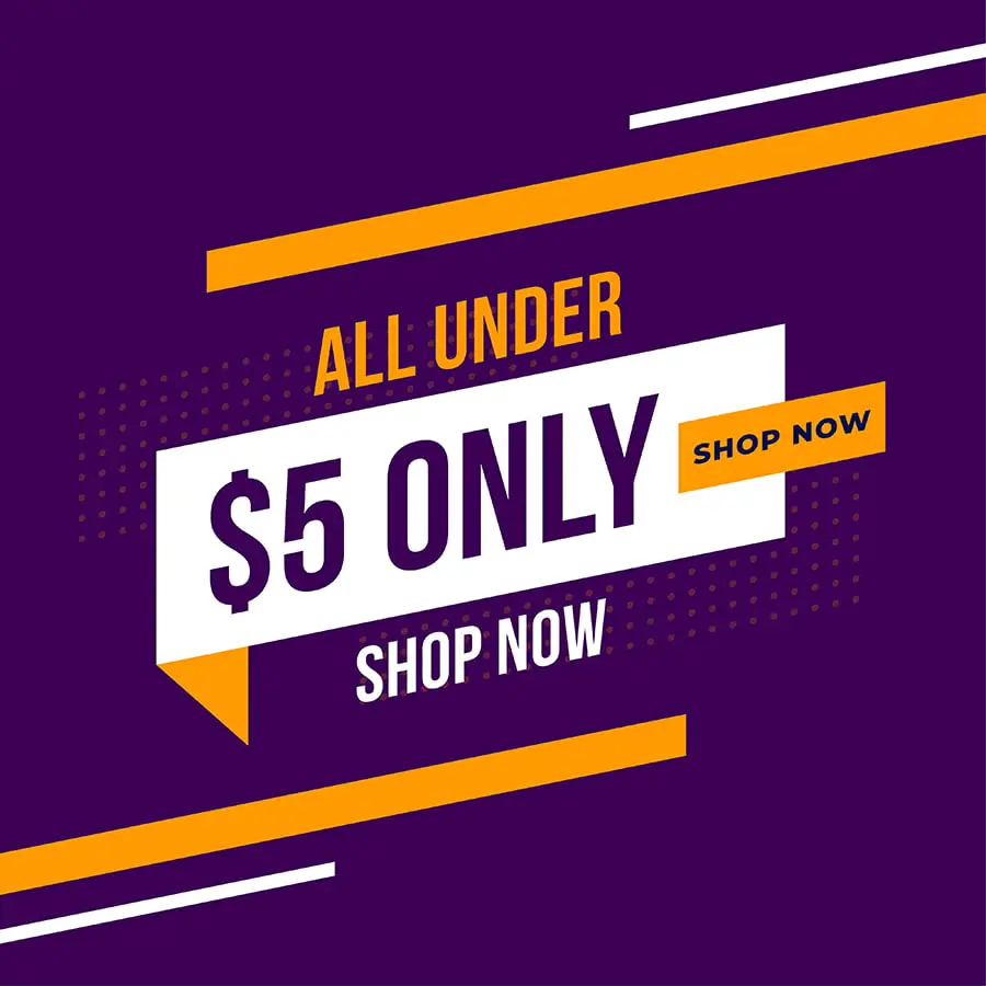 Under 5 dollar Deals Sale