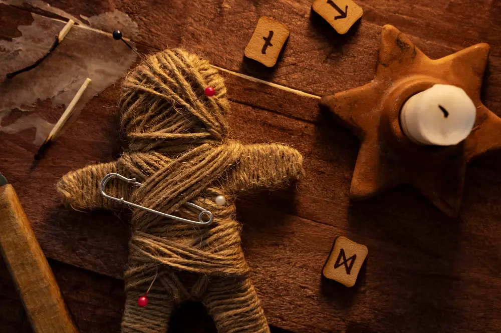 Wrapping Yarn Voodoo Doll