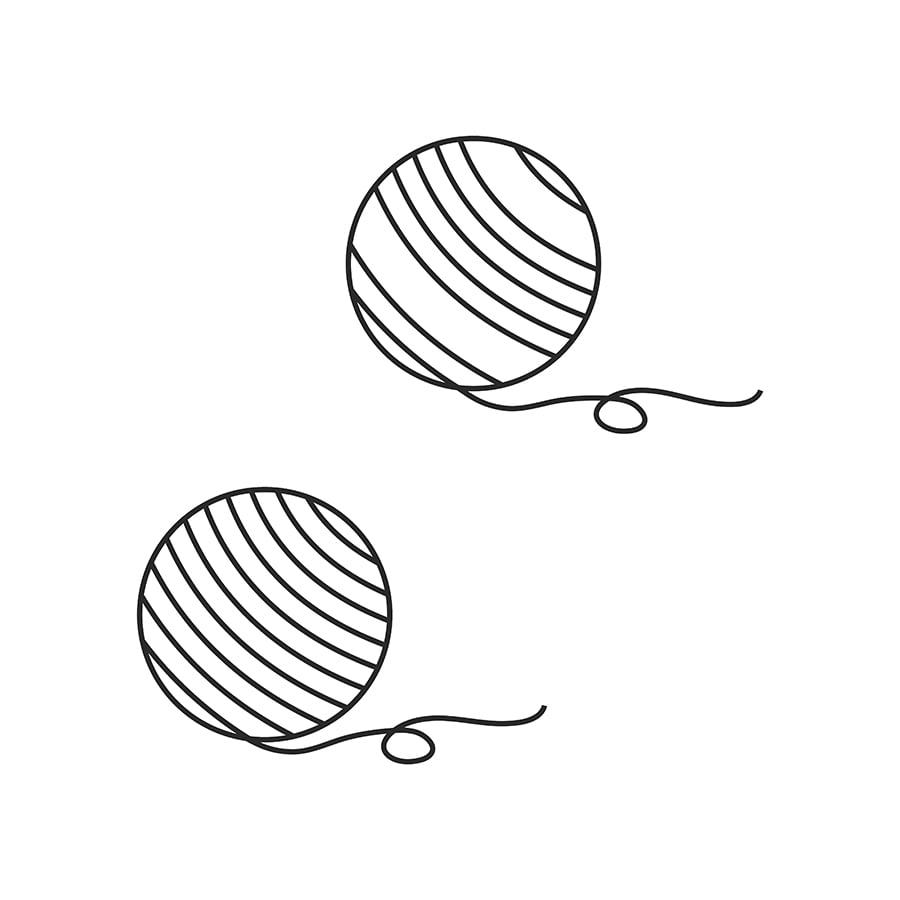 Yarn Ball Drawing for Beginners