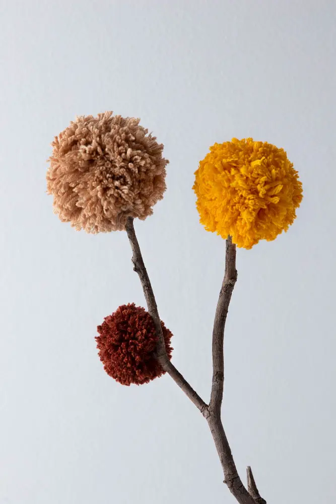 Yarn Pompom Flowers Projects