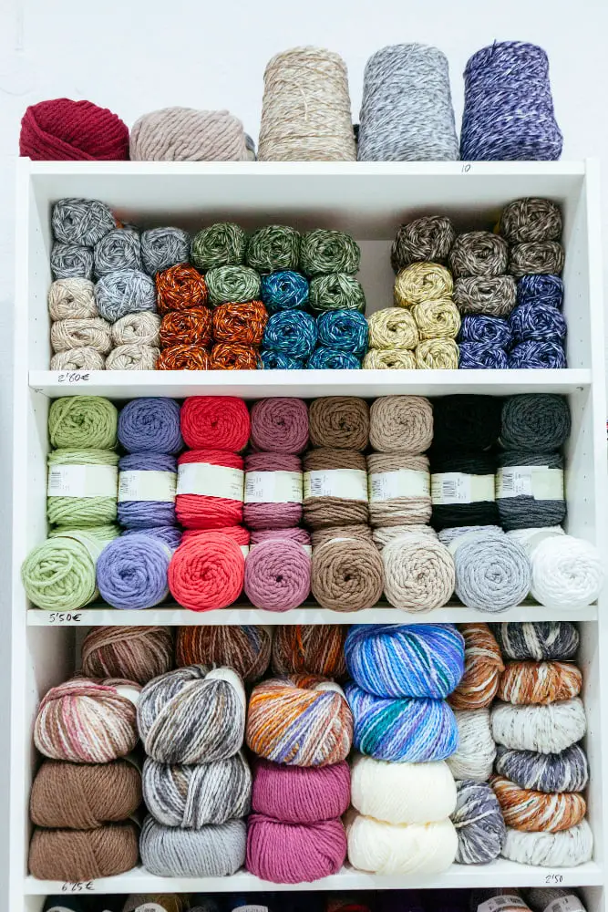 Yarn Storage With Labels Cabinet