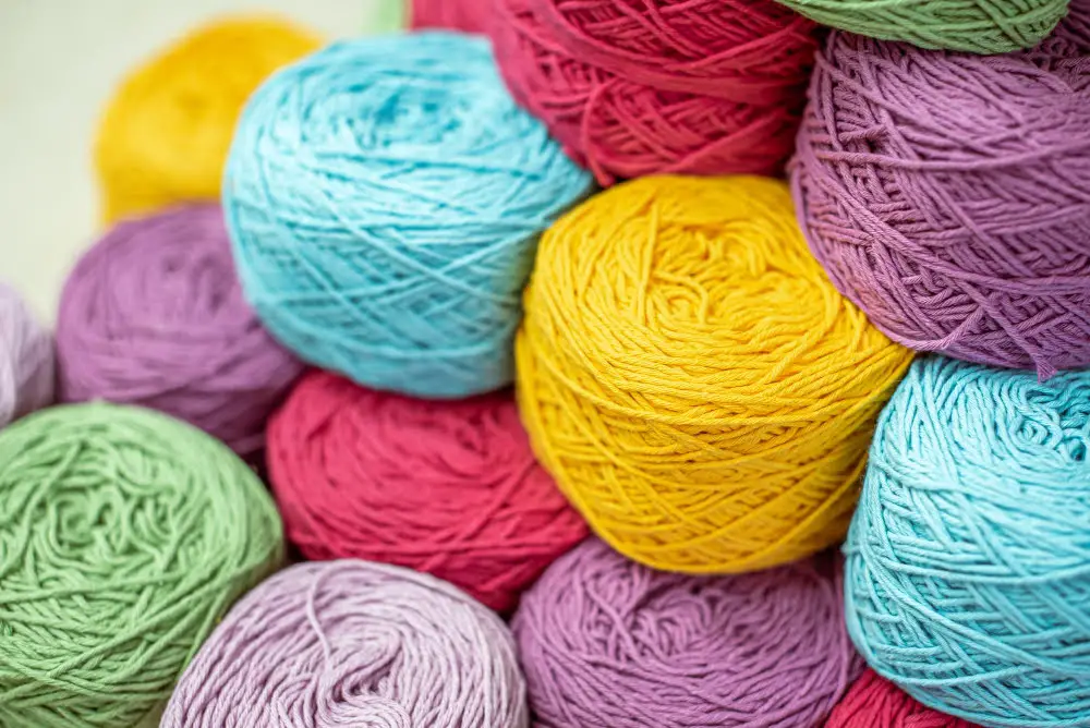 colorful macrame cotton yarns
