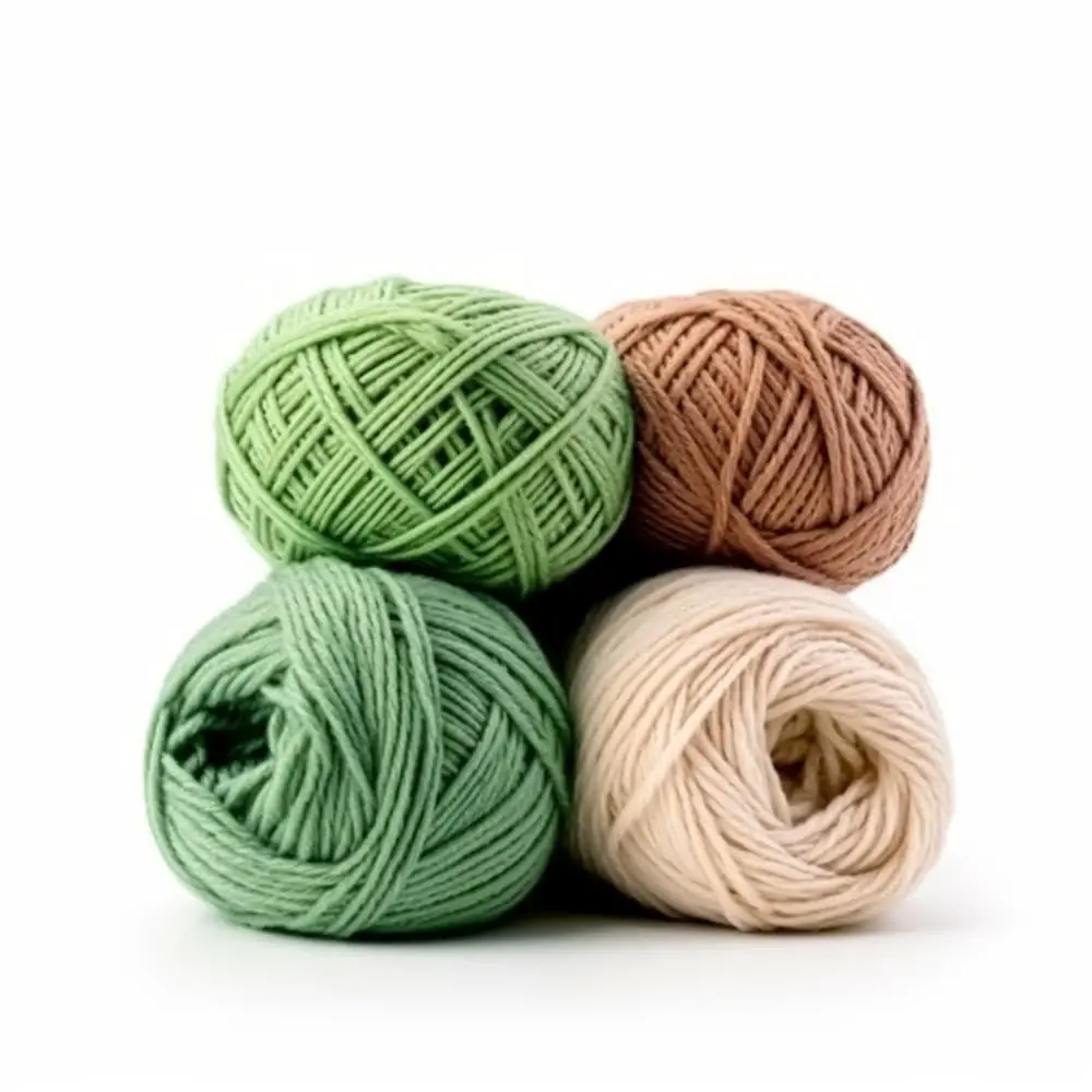 cotton wool clews organic ball of yarns