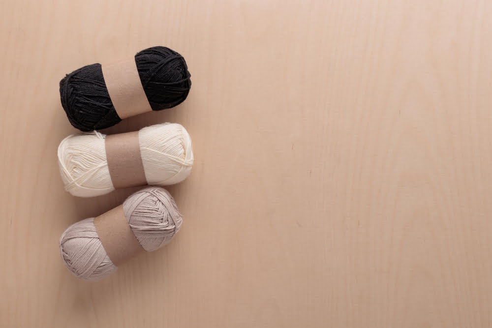 milk cotton yarn skeins