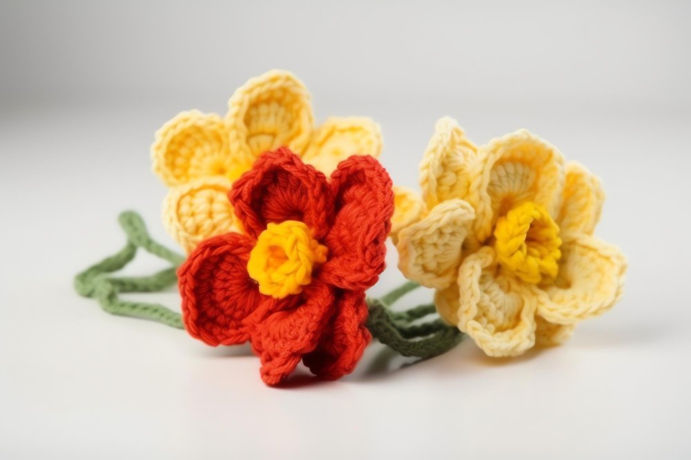 yarn flowers misshapen petals