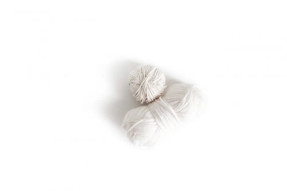 Materials For Bunny Tail Out of Yarn - Skein and Ball