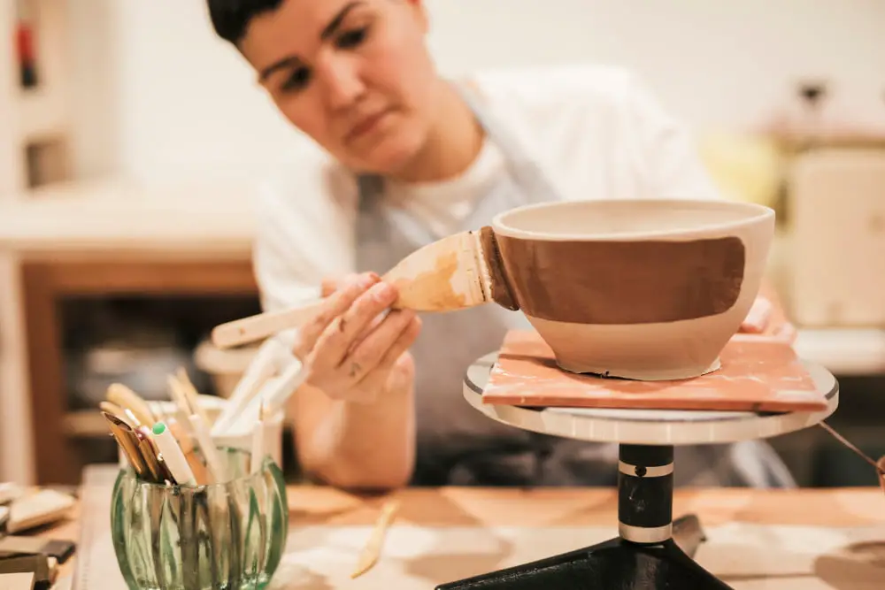 Painting Clay Yarn Bowl