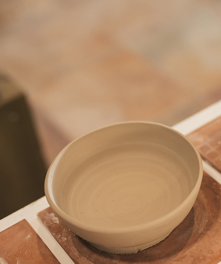 Step By Step Instructions to Make a Yarn Bowl - drying clay bowl