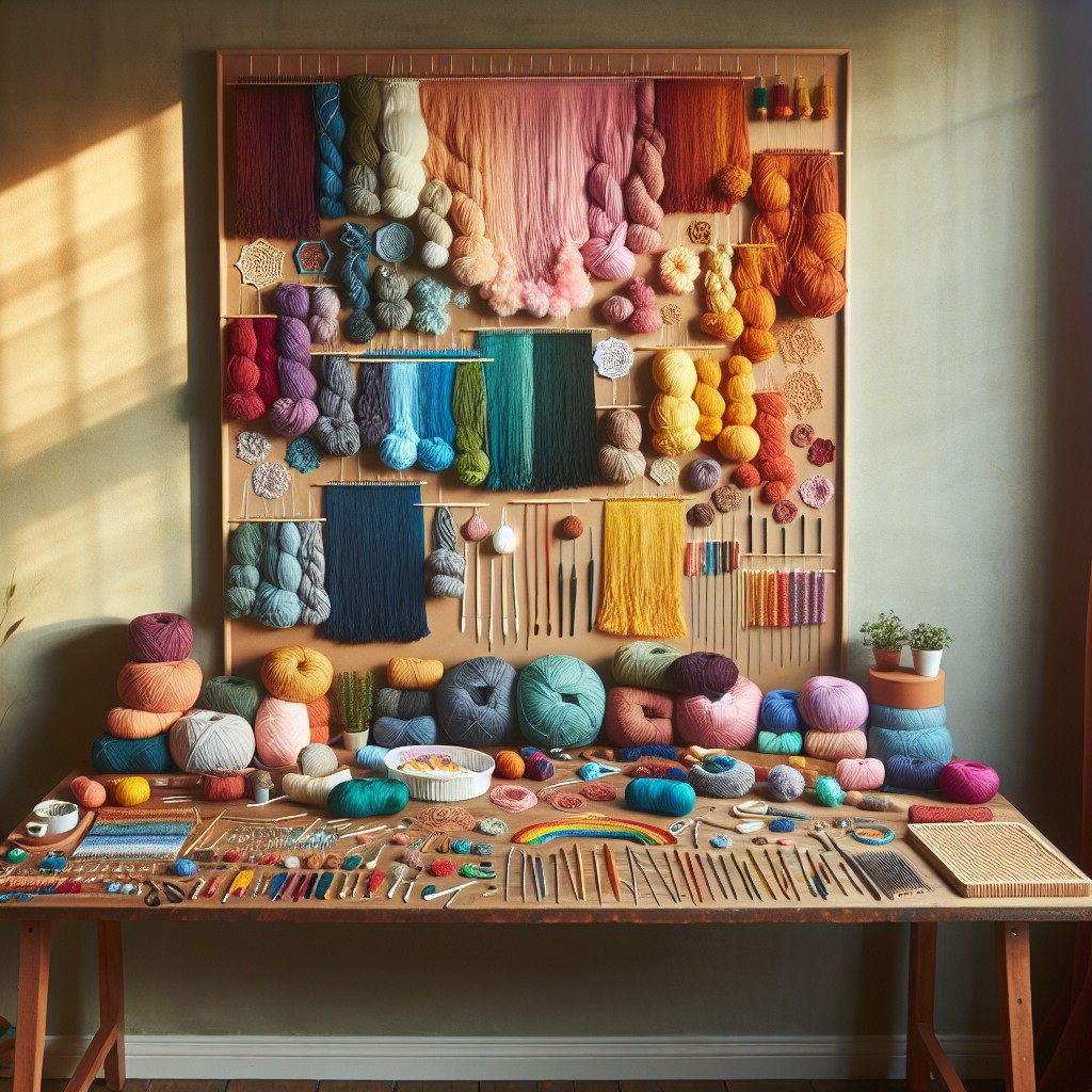 gathering your yarn wall hanging supplies