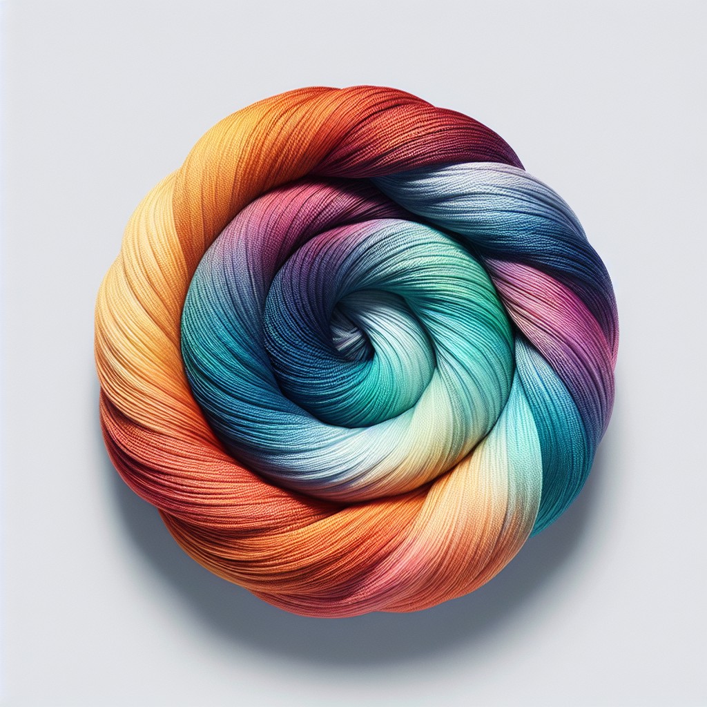 gradient gradated or ombre yarn