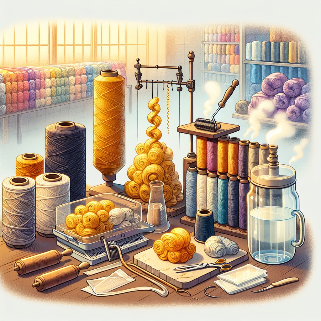 materials for curly yarn