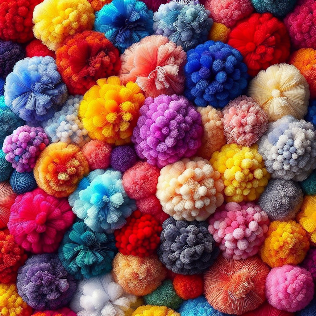 size 3 fine yarn pom poms