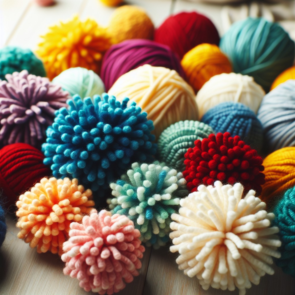 size 4 medium yarn pom poms