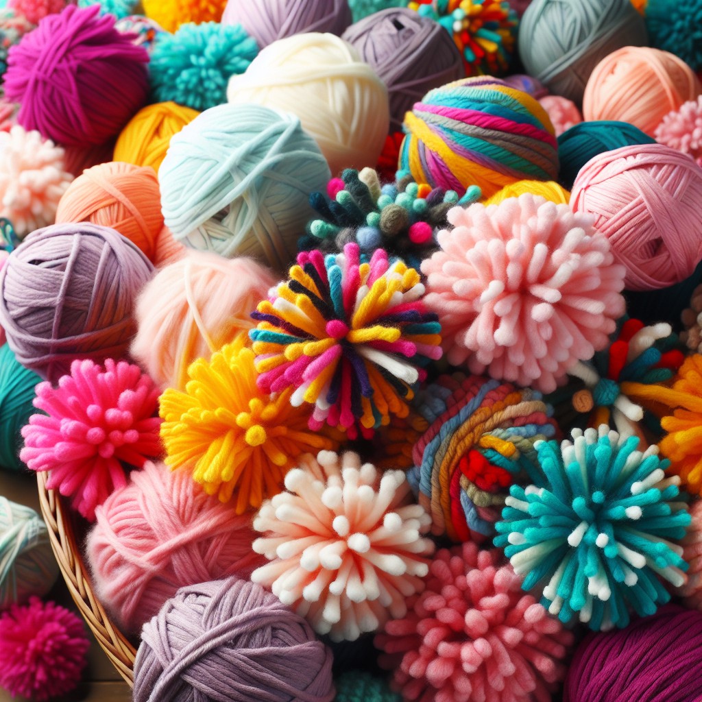 size 6 super bulky yarn pom poms