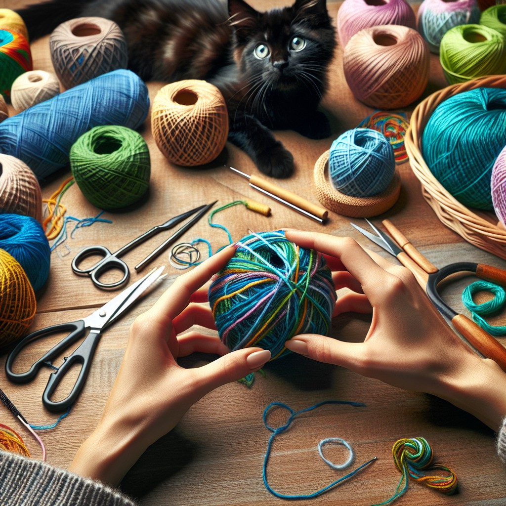 How to make a yarn ball hot sale for cats