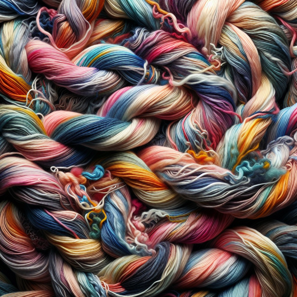 variegated or multicolor dyed yarn