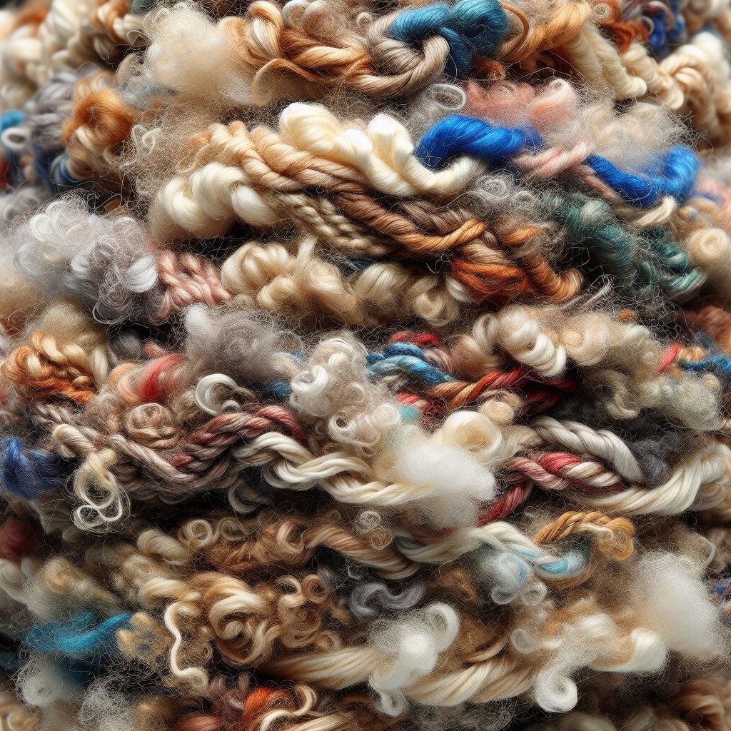 types of fibers in boucle yarn