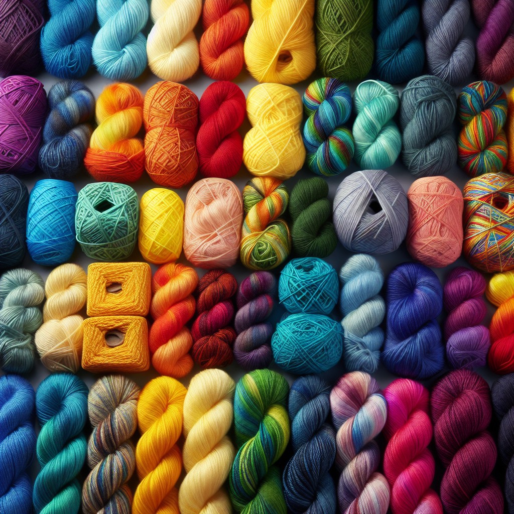 types of rainbow yarn