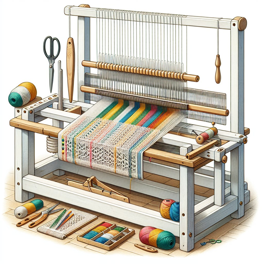 components of a card weaving loom