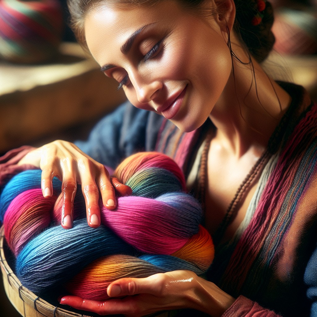 how to wet finish a skein of yarn