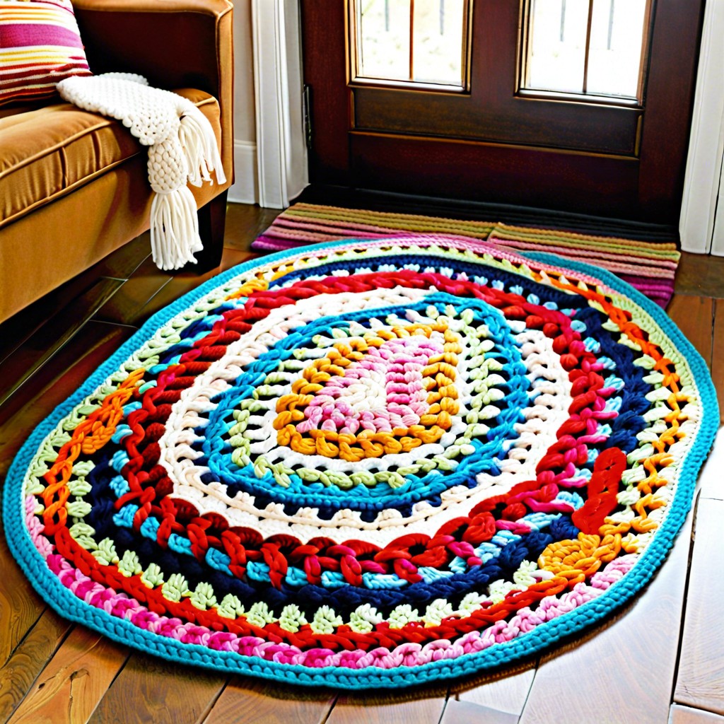 chain stitch crochet rugs