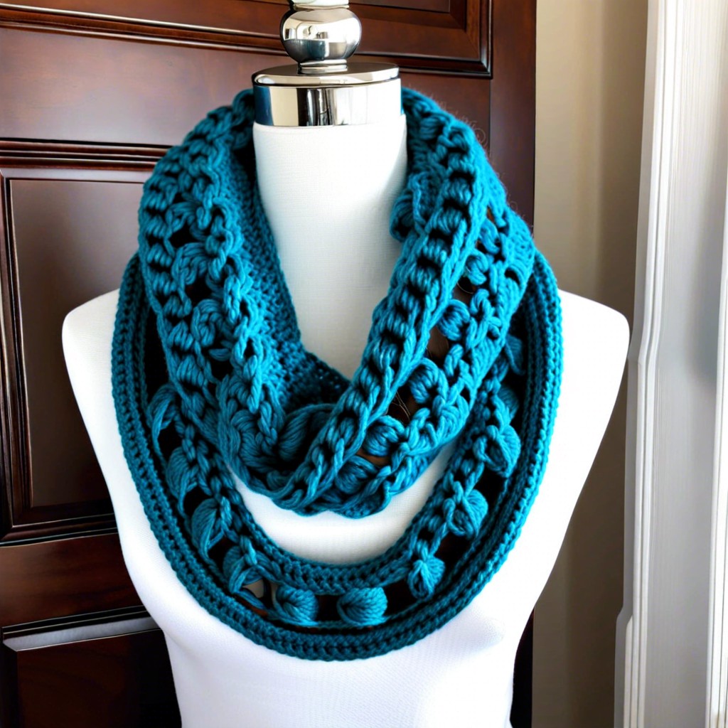 chain stitch infinity scarves