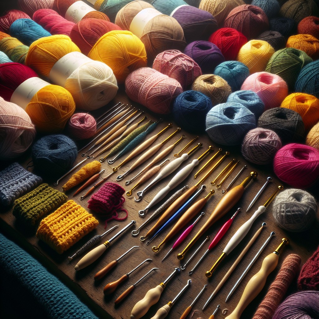 choosing the right yarn and crochet hooks
