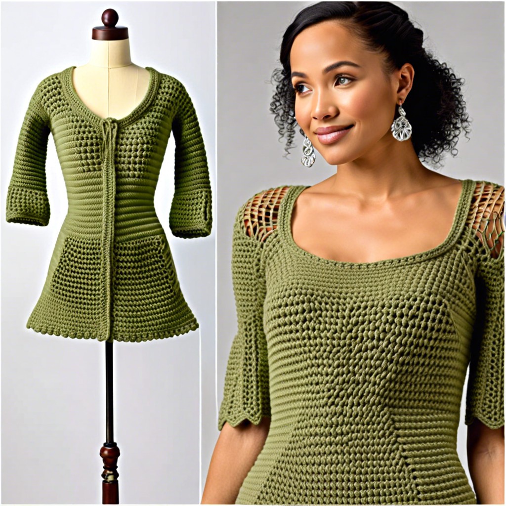 crochet decrease for form fitting garments