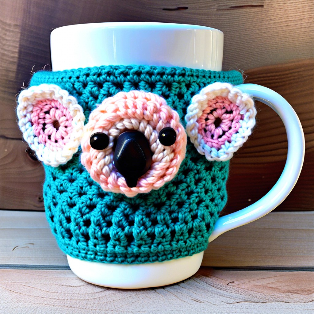 crochet koala cup cozy