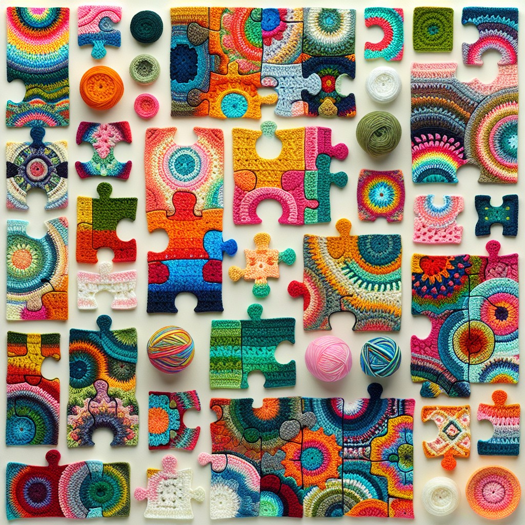 crochet puzzle pieces