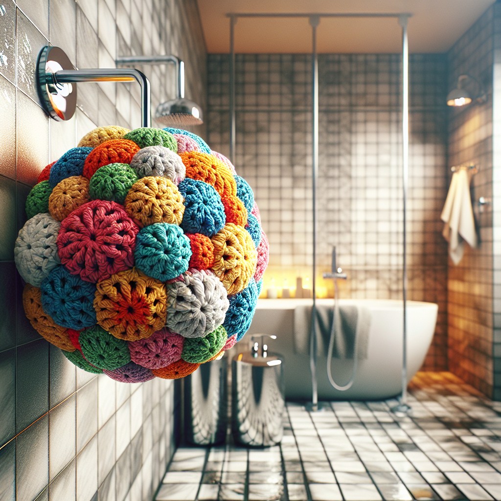 crochet shower puff