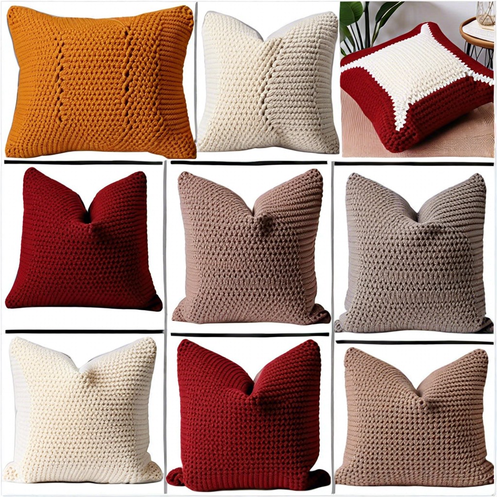 decorative slip stitch throw pillows