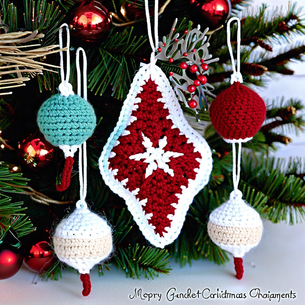 festive slip stitch holiday decorations