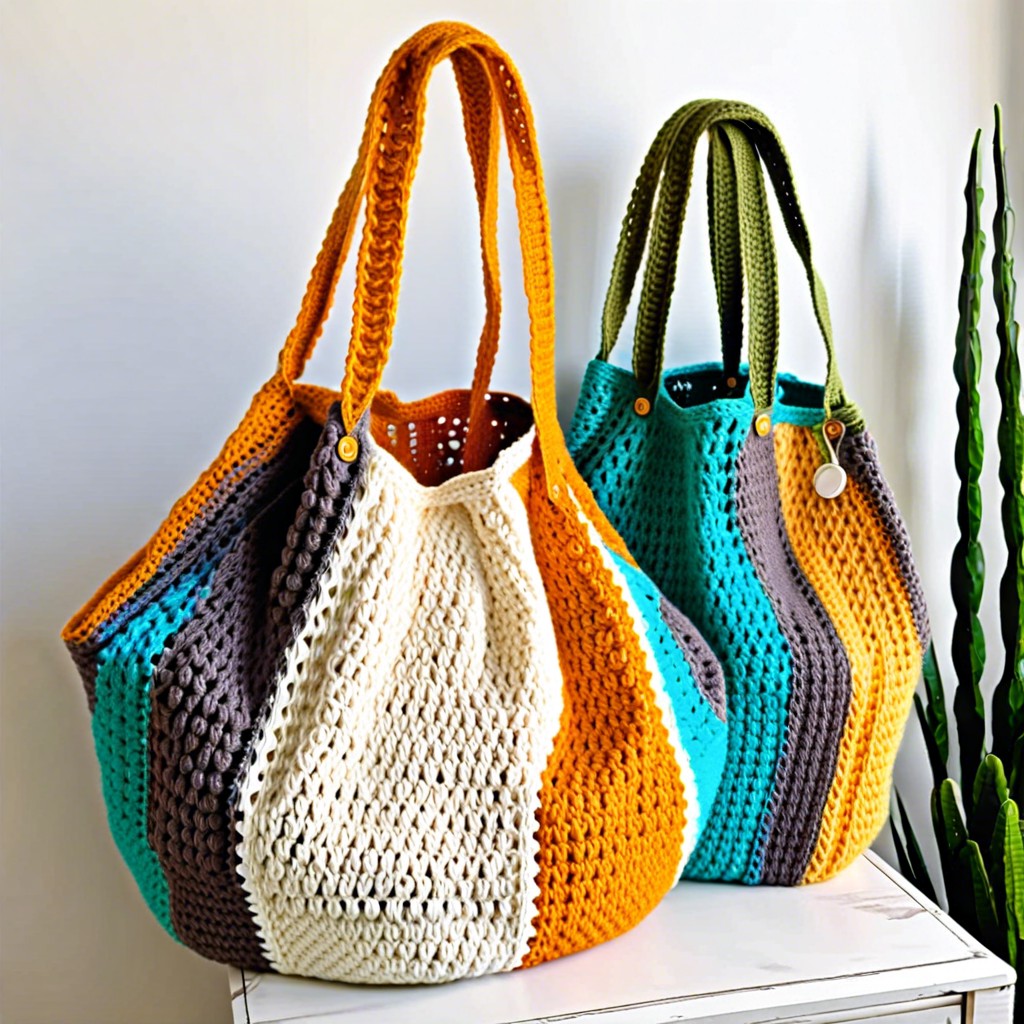 increase techniques for creating expandable crochet market bags